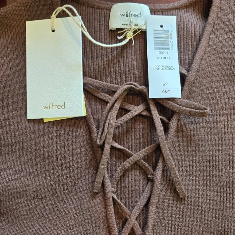 NWT Aritzia WILFRED Tether Sweater S - Picture 7 of 8